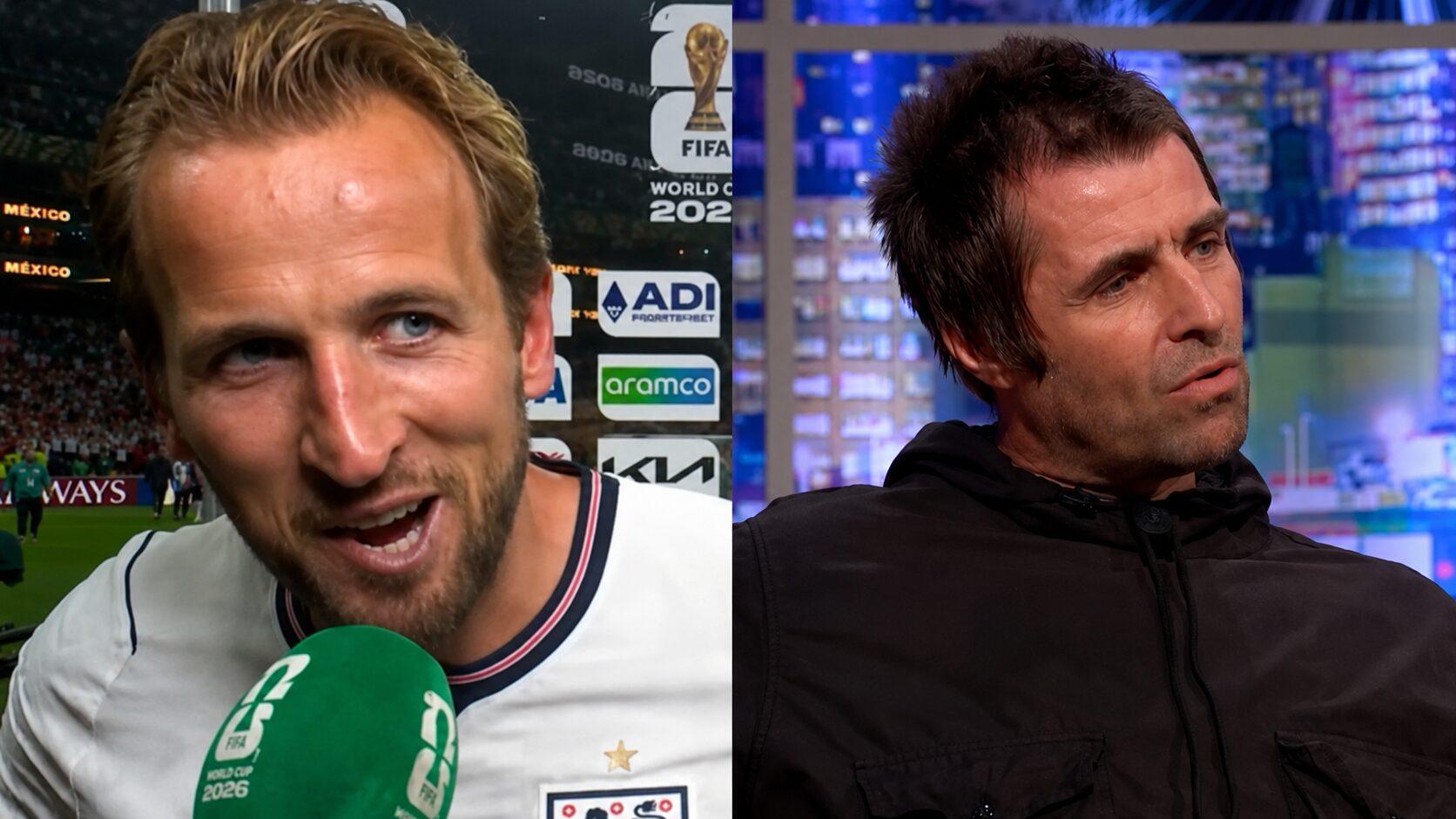 Liam Gallagher reage após Harry Kane perder a voz cantando Wonderwall na Copa do Mundo