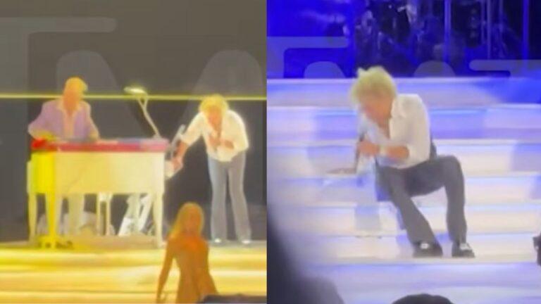 Rod Stewart passa mal em show e precisa de oxigênio no palco