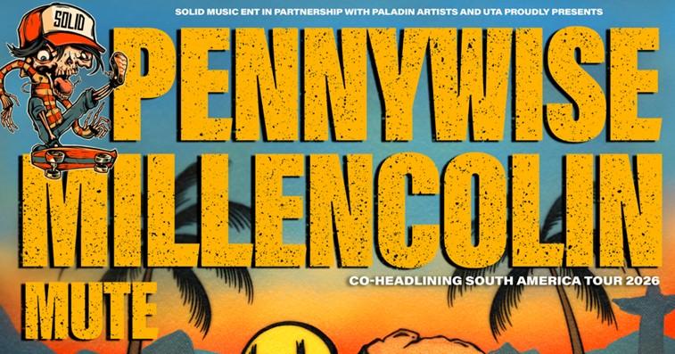 We Are One Tour 2026, com Pennywise e Millencolin, chega ao Brasil com 6 datas
